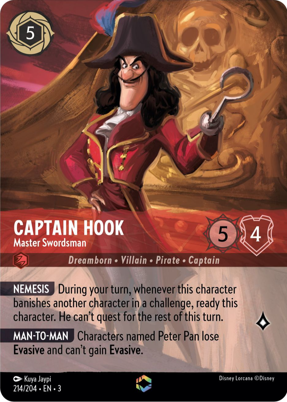 PSA10DISNEY LORCANAキャプテン・フックエンチャンテッド772 2024 Disney Lorcana EN 3 Enchanted Captain Hook Master